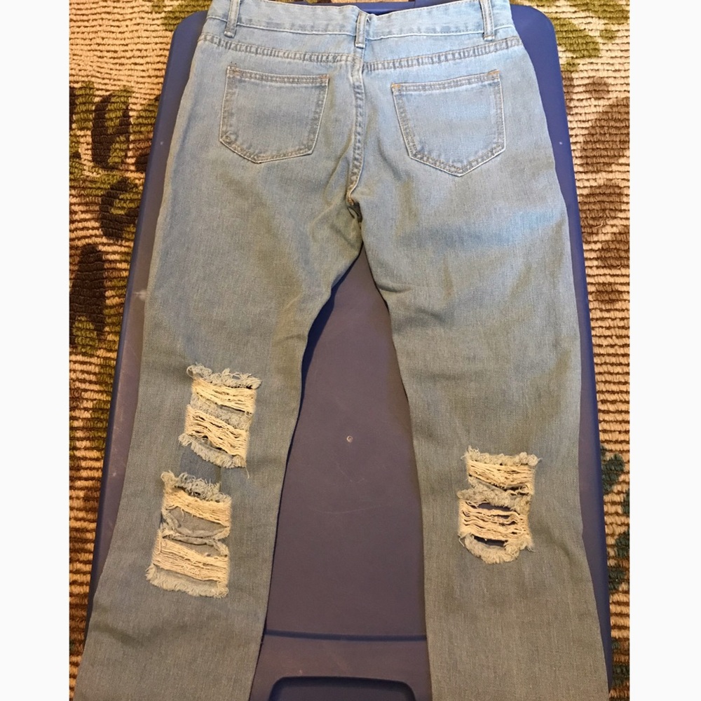 Distressed Denim Ripped Jeans - Picture 3 of 3